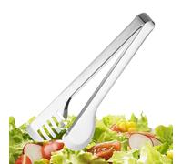 Pince de cuisine en acier inoxydable - 23,8 x 5 cm Pince à spaghetti avec dents semi-circulaires | Langues longues de cuisine pour la cuisine, le barbecue multifonctionnel, les pâtes, le steak, le