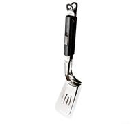 Pince de cuisine en acier inoxydable 304 avec boucle coulissante pour retourner et servir des aliments sans effort (noir)