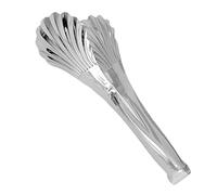 Pince de cuisine en acier inoxydable en forme de coquillage - Petit ustensile de service pour la cuisine, le service, la salade, le barbecue