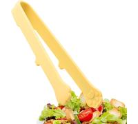 Pince de cuisine en forme de patte de chat - Pince de cuisine - Pour servir les aliments - Silicone résistant à la chaleur - 14 cm - Jaune