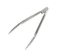 Fackelmann 40954 Pince de cuisine inox, pince de cuisine, pince multifonction, Acier inoxydable, Argenté, 23 cm