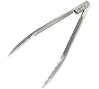 Fackelmann 40954 Pince de cuisine inox, pince de cuisine, pince multifonction, Acier inoxydable, Argenté, 23 cm