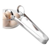 Pince de cuisine - Pince à œufs durs de 18,3cm, design réutilisable | Pinces en acier inoxydable avec bords arrondis, pinces à œufs durs pour salade, boulettes de viande, cuisson du, boulangerie