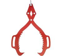 Pince de débardage forestière, taille S, capacité de charge 700 kg (1500 lb), acier, rouge