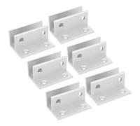 Pince de Fixation 6 Pièces pour Verre en Alliage D'aluminium Argenté