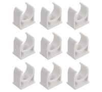 Pince de Fixation en PVC Beige en U pour Tuyau Fin, Légère | Installation Facile, Résistance à Corrosion Tartre, pour Conduit Souple, Usage de Support, Lot Unique