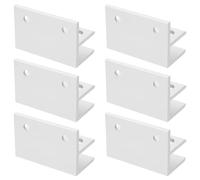 Pince de Fixation pour Panneau en Verre en Alliage D’aluminium Argenté, 6 Pièces