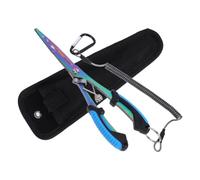 Pince de Pêche Multifonction à Long Bec avec Cordon en Acier Inoxydable | Pochette de Rangement, Étui Inclus, Usage en Eau Douce, Sortie Extérieure, Format Portable