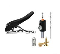 Pince de poinçonnage avec foret conique, perforatrice manuelle réglable pour le travail du bois et le cuir, capacité de 25 mm, outil en alliage de zinc avec ressort de rechange (noir, 8 mm)