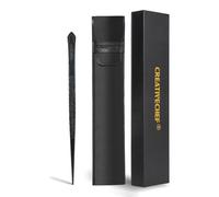 Pince de précision pour aliments, 25,4 cm, en acier inoxydable, noire, 1 pièce