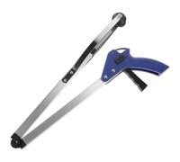 Pince de Ramassage Bleue Pliable, à Déchets Poignée Ergonomique | Articulation Verrouillable, Acier Inoxydable et Caoutchouc, Mâchoires Pivotantes, Rangement Facile