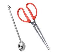 Pince De Saisie De Bûches De Feu | Outils De Ramassage À Long Manche Pour Le Bois De Chauffage,Griffe De Saisie De Bûches De Feu,Pour La Cuisson La Cuisine Le Barbecue L Intérieur La Plage Et Le Servi