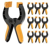 Pince de serrage - 17 cm - Lot de 10 - Ouverture de plus de 7 cm - Poignées en caoutchouc