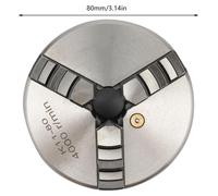 Pince de serrage auto-centrante, à 3 mors, 80 mm, universelle, manuelle, pour machines CNC, fraiseuses, perceuses et centres d'usinage