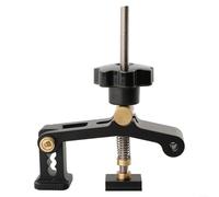 Pince de serrage en bois réglable en alliage d'aluminium avec fente en T Pince antidérapante pour table à raboter, 3/5 niveaux, hauteur de serrage max. 10 cm, noir (A)