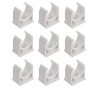 Pince de Serrage en PVC Forme U Beige pour Tuyau D’eau | Support Mural Fixe, Installation Facile, Résistant à Corrosion, Léger, pour Gaine Fine et Conduite