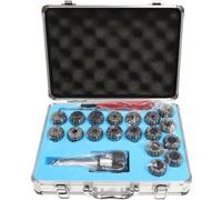 Pince de serrage ER32, coffret de 18 pièces - Support d'axe MT3 - Plage de serrage de 2 à 20 mm - Acier