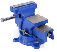 Pince de serrage pour établi, 4 pouces/100 mm, marque Kaak - Outil robuste - Forte capacité de serrage - Pivotante - Pince pour atelier - Qualité professionnelle
