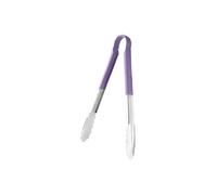 Vogue Pince de service Hygiplas HC852 – 300 mm, acier inoxydable, poignée vinyle violette
