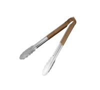 Vogue Pince de service à code couleur CB156 300 mm acier inoxydable poignées vinyle marron