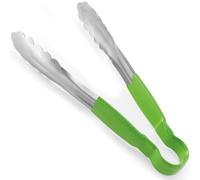 HENDI Pince de service HACCP 250 mm – acier inoxydable, poignée enduite verte