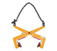 Pince de trottoir jaune avec système de chaîne, capacité de charge 350 kg, ouverture 30-51 cm, dispositif de levage de pierre pour poutres en pierre, convient pour granit, pavés et palettes dans la