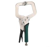 Pince de verrouillage en C de 35,6 cm de qualité industrielle avec coussinet pivotant - Poignée d'étau robuste pour installation électrique projets fixes, gorge de 25 mm (22,9 cm)
