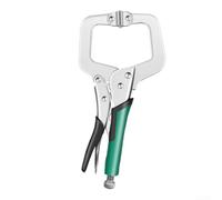 Pince de verrouillage en C de 35,6 cm de qualité industrielle avec coussinet pivotant - Poignée d'étau robuste pour installation électrique projets fixes, gorge de 25 mm (27,9 cm)