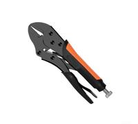 Pince de verrouillage professionnelle pour boulons cassés dénudés - Étau à mâchoire incurvée avec poignée antidérapante pour l'entretien de la voiture - 25,4 cm (tête droite de 17,8 cm)