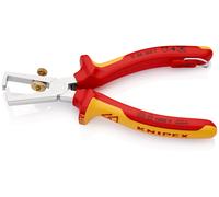 Pince denude-fils chrome 1000V antichute - Sous blister - KNIPEX - 11 06 160 T BK