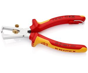 Pince denude-fils chrome 1000V antichute - Sous blister - KNIPEX - 11 06 160 T BK