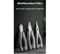 Pince diagonale universelle multifonctionnelle, coupe-fil, électricien professionnel, outils de réparation durables antidérapants 8inch