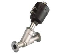 Pince DN 20 NO Vanne à Siège Incliné Pneumatique 2 Voies Inox - 2000 - 384413