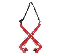 Pince élévatrice pour bordures - Largeur de la mâchoire réglable de 33 à 70 cm - Capacité de charge de 500 kg - Mâchoires de préhension en caoutchouc - Acier allié - Rouge