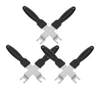 Pince en Acier Inoxydable 6 Pièces pour Gril de Barbecue | Extracteur de Grille, Lève-gril Noir, Prise Confortable, Nettoyage Facile, pour Cuisson, Fêtes