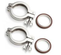 Pince en acier inoxydable EASTVAC 2pcs KF50 304 avec bague de centrage en acier inoxydable 304 KF50 avec bague torique de pinces rapides