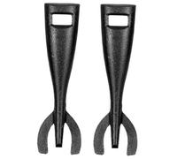 Pince en Fonte pour Plancha, Lot de 2, Noire, Compacte | Bords Arrondis, Surface Lisse, pour Plaques Chaudes et Poêle en Fonte, Usage la Cuisine et Camping