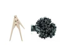 Pince en métal pour colliers - Zenitech & ERKO 100 pièces d'attaches de câble professionnelles 100 x 2,5 mm Poignée d'attache de câble couleur noire, résistante à la température