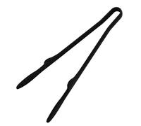 Pince en silicone pour dessous de plat - Pince de cuisine en silicone avec design antidérapant - Longue pince pour grille-pain, poêle, steak, barbecue et paquets de salade (noir, taille unique)