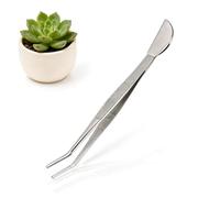 Pince épiler Jardinage, Outil Plantation désherbage pour bonsaï (Courbée) | Pince à bonsaï de rempotage succulent en acier inoxydable, outil pratique pour plantes en pot pour le rempotage succulent