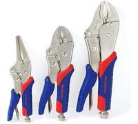 Pince-etau Autobloquante WORKPRO avec Poignee Bi-matiere 3 Pieces