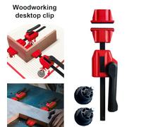 Pince fixe horizontale pour projet de menuiserie rapide, 2pcs | Pinces de Table à trous pour chiens de 20mm, bancs multifonctionnels, maintien à dégagement rapide, projet de