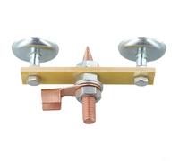 Pince magnétique de soudage à double tête pour une forte puissance de maintien et un soutien au sol, compatible avec diverses surfaces métalliques, y compris les poteaux et les balustrades (avec
