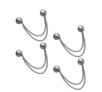 Pince magnétique multifonction for vêtements, 6 pièces, avec chaîne, boutons métalliques, écharpe, pantalon, jambes, manchette, broche de fixation pour pantalon, manche