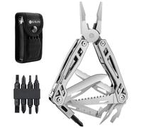 Pince multifonction outil - 21 en 1 - Coupe-corde et ouvre-boîte - Acier inoxydable 3Cr13 - Tournevis et pince - Pour camping et bricolage