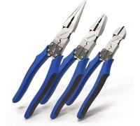 Pince multifonctionnelle Famanu, robuste, de 20 cm (8 pouces) – Pince à étain de 20 cm (8 pouces) – Pince à bec effilé de 23 cm (9 pouces), avec ceinture porte-outils
