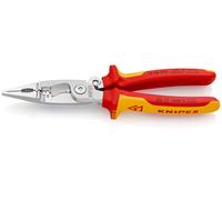 Pince multifonctions 6 outils en 1 - 200mm - Bi-matière - Chromée 1000V - Loquet KNIPEX - 1396200