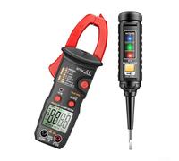 Pince multimètre numérique et stylo de test à induction avec détection de tension sans contact, lampe de poche, maintien des données pour réparation de câblage électrique, rouge et noir (ST184