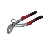 Pince multiprise bi-matière à bouton poussoir avec clip en inox SAM OUTILLAGE