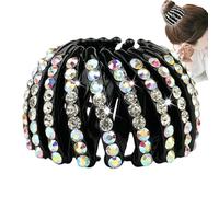 Pince Nesthair en strass pour queue de cheval extensible | Pince à cheveux extensible pour nid d'oiseau